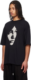 Ann Demeulemeester Black Dieter October's Portrait High-Comfort T-shirt