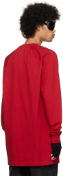 Rick Owens Red Crewneck Sweatshirt
