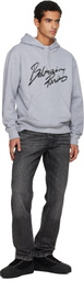 Balmain Gray 'Balmain Paris' Hoodie
