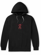 ON - Club Printed Organic Cotton-Blend Jersey Hoodie - Black