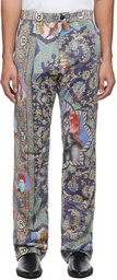 Martine Rose Blue Graphic Trousers