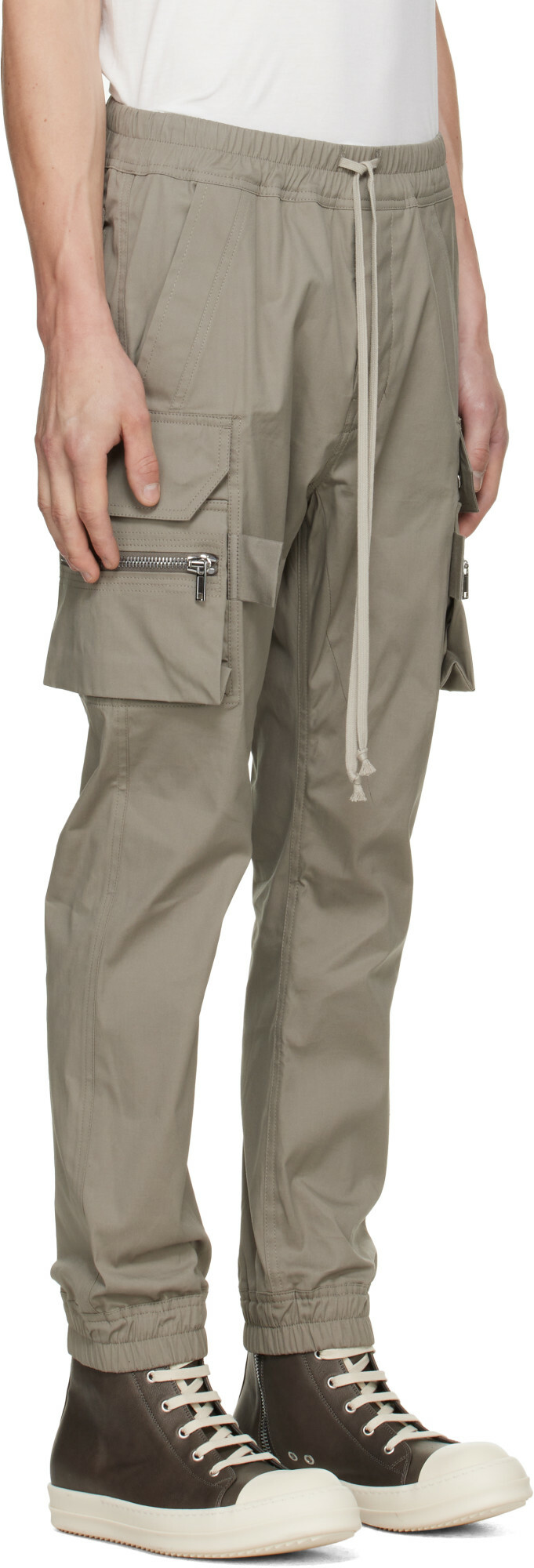 Rick Owens Gray Tower Mastodon Cargo Pants