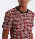 Versace Medusa belted wool-blend tweed minidress