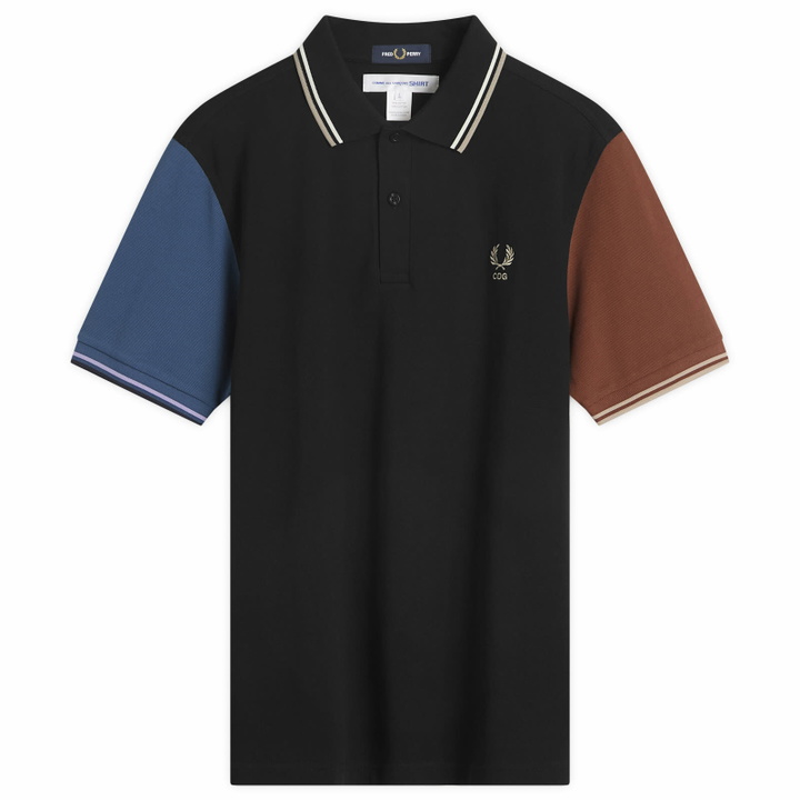 Photo: Comme des Garçons SHIRT Men's X Fred Perry Polo Shirt in Black