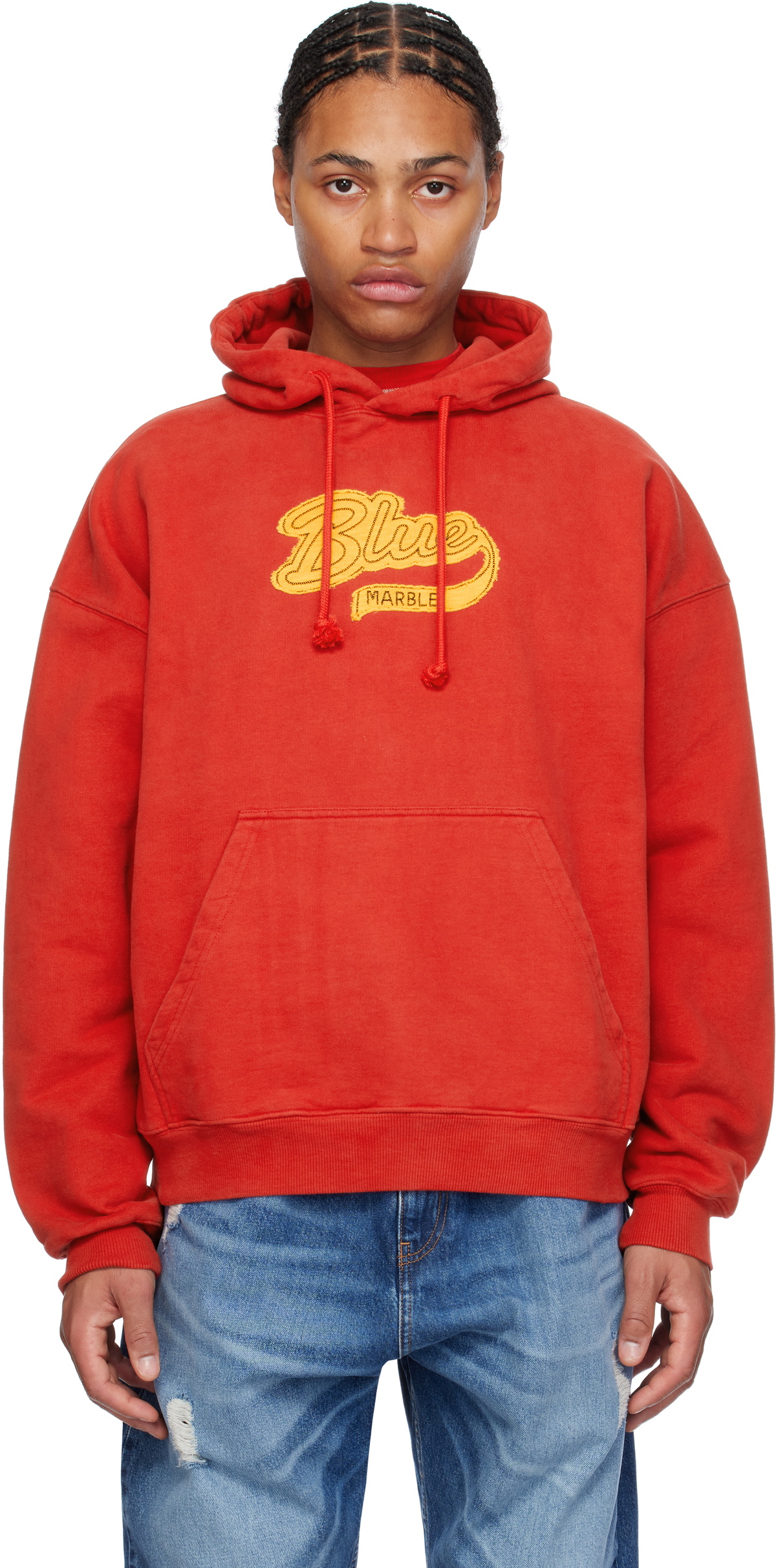 BLUEMARBLE Red Varsity Hoodie