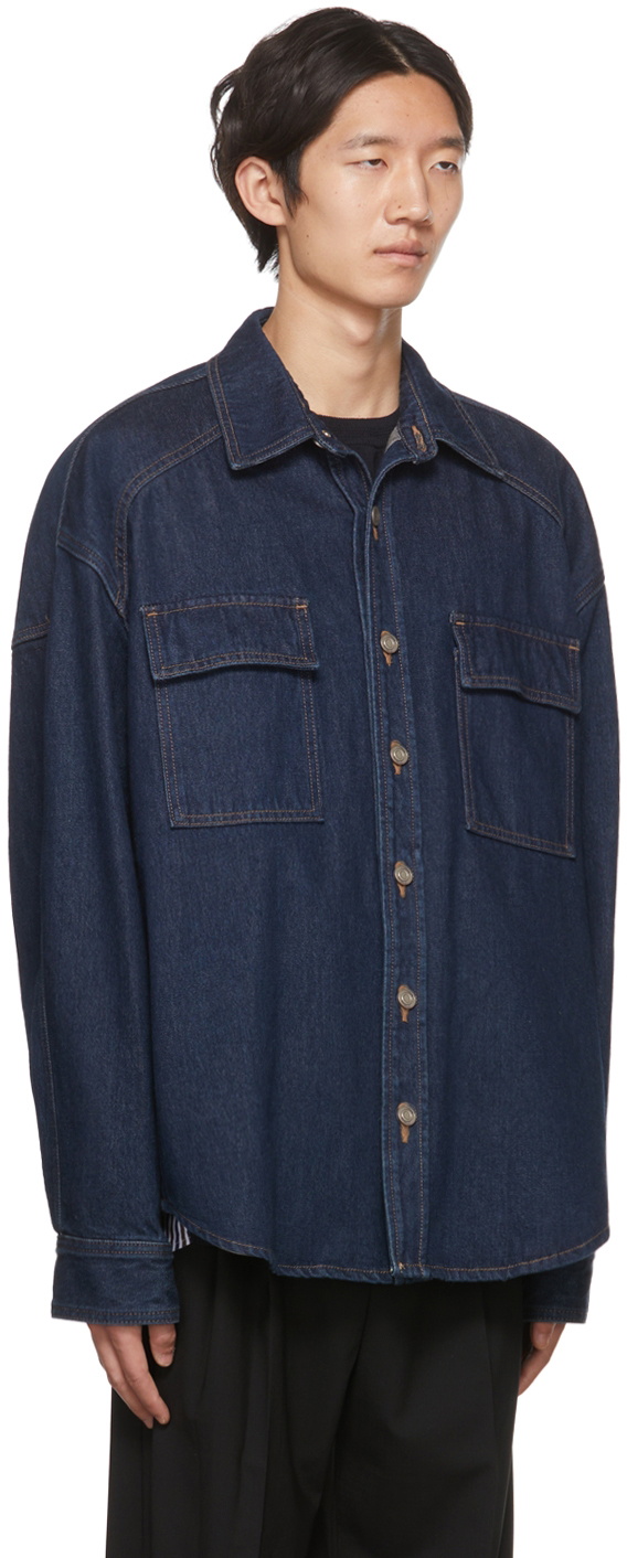 Juun.J Navy Denim Shirt Juun.J