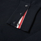 Thom Browne Diagonal Stitch Four Bar Stripe Merino Crew Neck