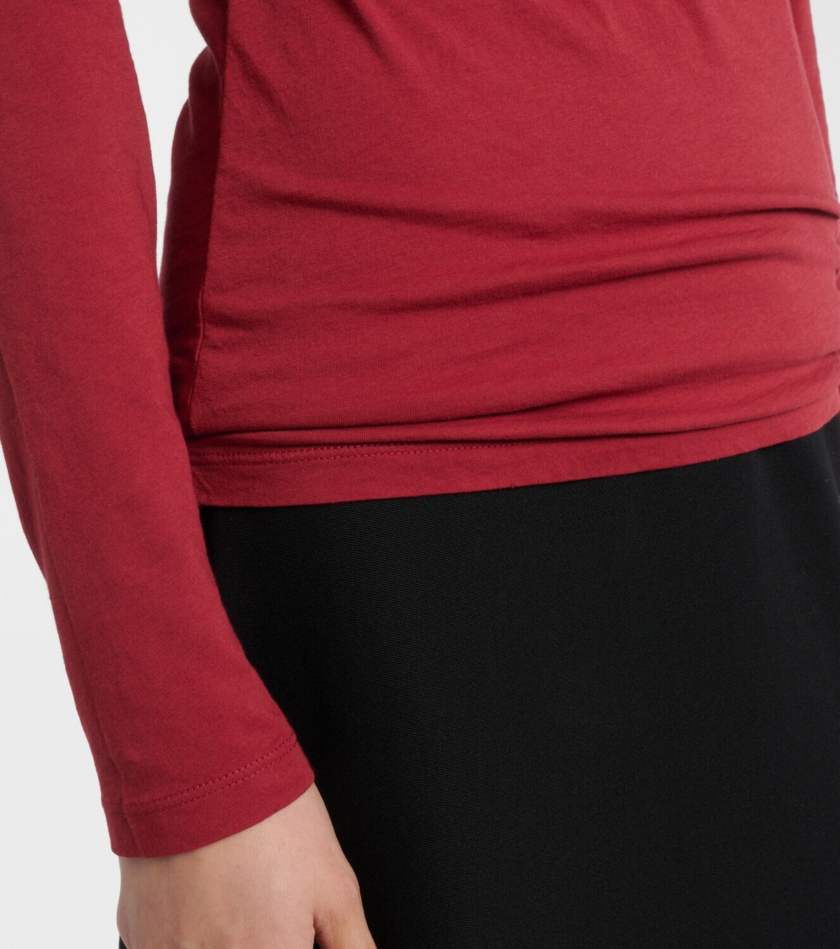 Velvet Meri cotton-blend jersey wrap top
