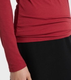 Velvet Meri cotton-blend jersey wrap top
