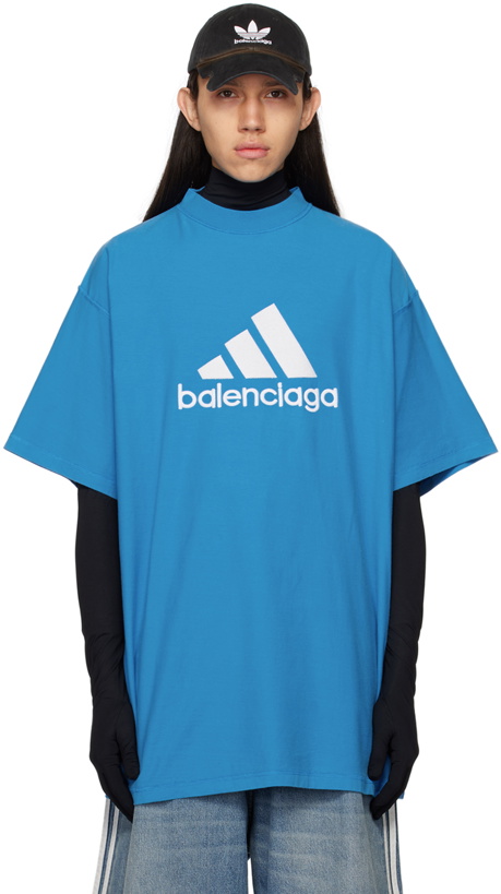 Photo: Balenciaga Blue Adidas Edition T-Shirt