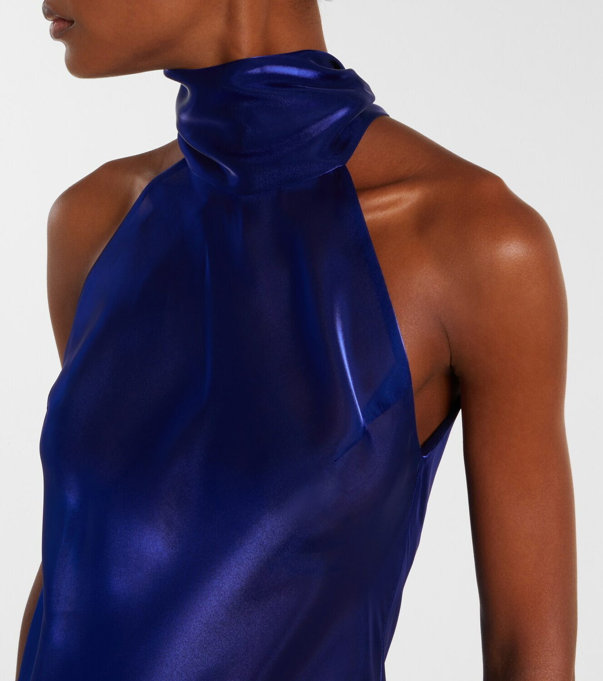 Galvan Sienna semi-sheer organza gown