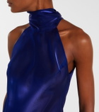 Galvan Sienna semi-sheer organza gown