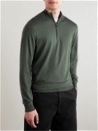 John Smedley - Slim-Fit Merino Wool Half-Zip Sweatshirt - Green