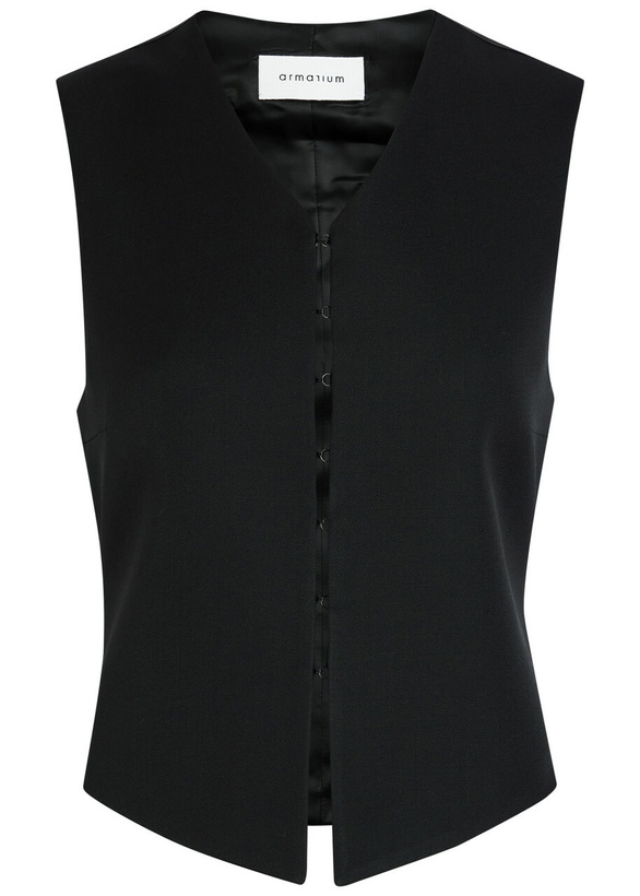 Photo: Armarium Guia Wool and Satin Vest Black
