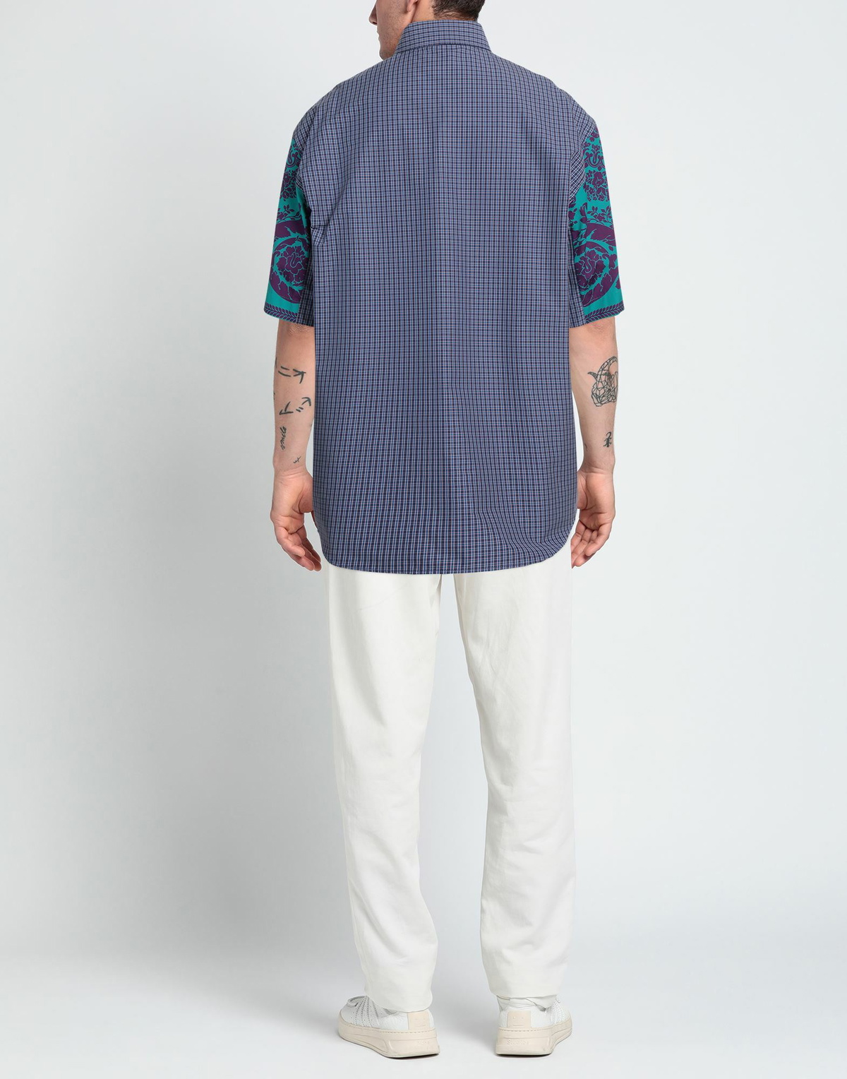 Versace Mens Shirt Emerald in Green