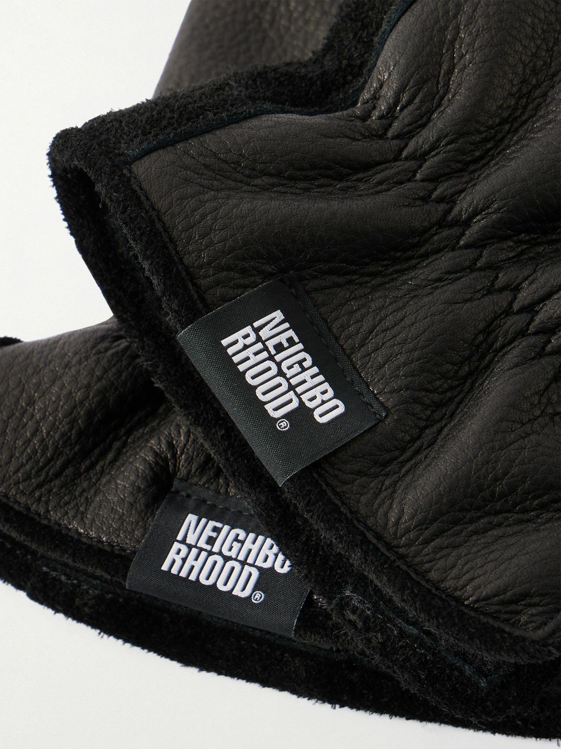 Neighborhood - Full-Grain Leather and Bemberg® Gloves - Black