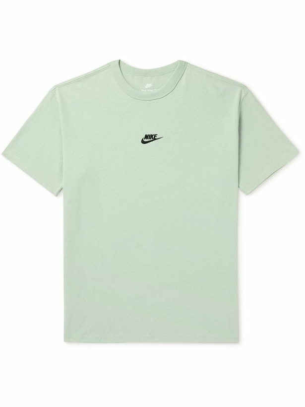 Photo: Nike - Sportswear Logo-Embroidered Cotton-Jersey T-Shirt - Green