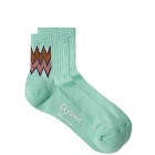 Ayame Socks Men's Chunky Pile Spikes Sock in Mint