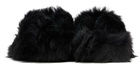 Acne Studios Black Shearling Sandals
