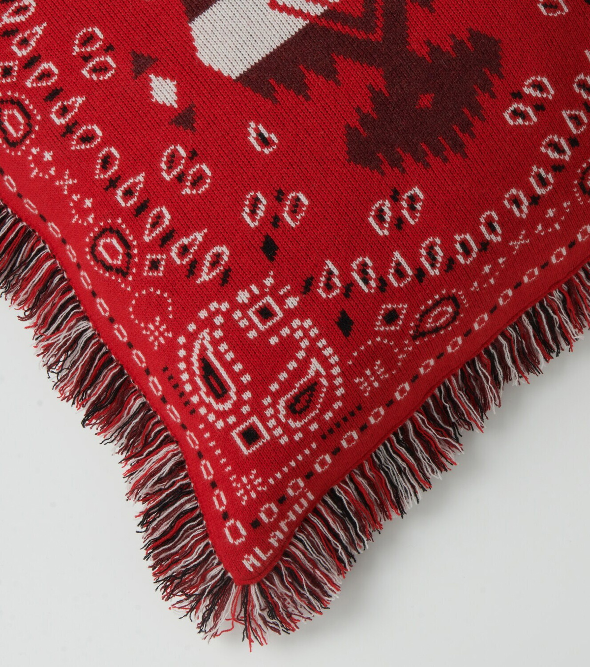 Alanui - Bandana jacquard wool-blend cushion