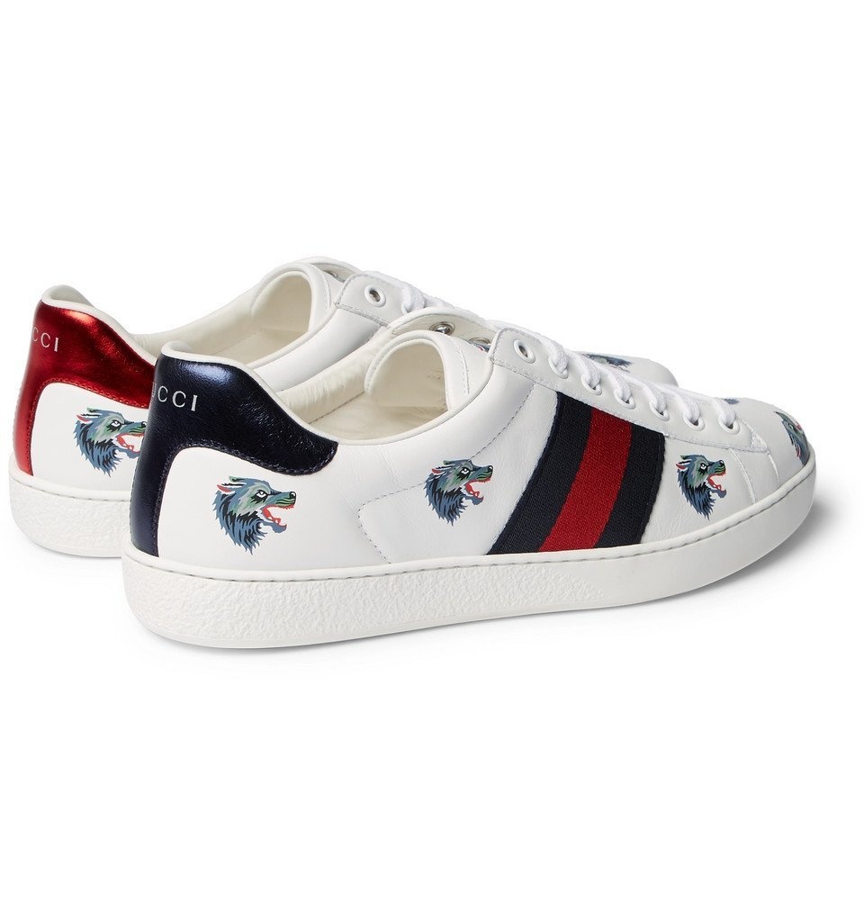 - Ace Leather Sneakers - Men - White Gucci