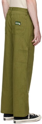 Brain Dead Khaki Double Knee Utility Trousers