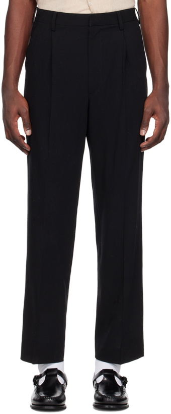 Photo: AURALEE Black Hard Twist Trousers