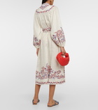 Zimmermann Printed linen midi dress