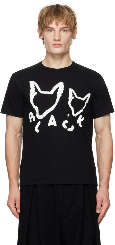 Photo: Black Comme des Garçons Black Cotton Jersey T-shirt