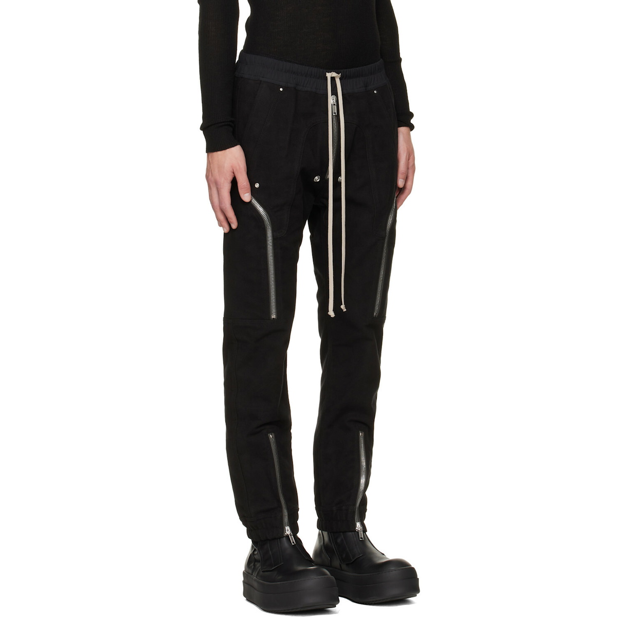 Rick Owens Black Tower Heizer Cargo Pants