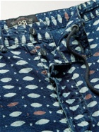 RRL - Sands Printed Cotton-Seersucker Shorts - Blue