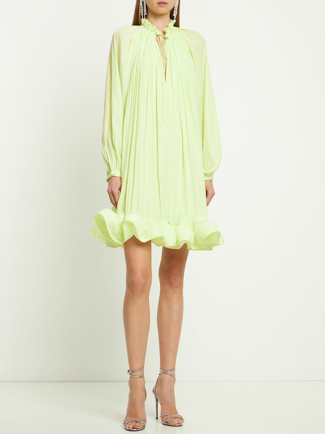 knee length dresses for ladies Lanvin Women's Short Charmeuse Dress - Jade main image 1