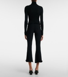 Balenciaga Bow-detail ruffled Capri flared pants
