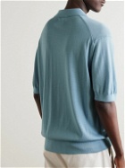NN07 - Raymond 6584 Wool-Blend Polo Shirt - Blue