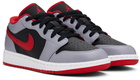 Nike Jordan Big Kids Gray & Black Air Jordan 1 Low Sneakers