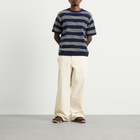 Percival Men's Fiction Striped Knitted T-Shirt in Navy