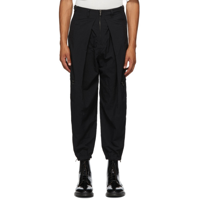 Julius Black Zip Cargo Pants Julius