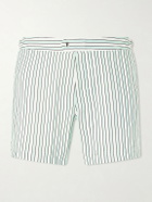 TOM FORD - Straight-Leg Short-Length Striped Swim Shorts - Green