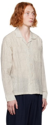 Karu Research Beige Striped Shirt