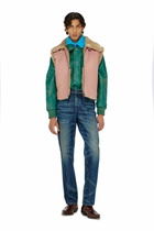 Diesel Shearling leather vest - Leather jackets Mens in Pink