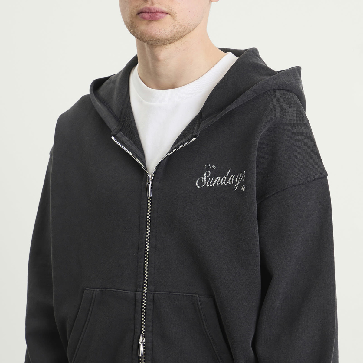Sundays Men's Zip Hoodie in Black