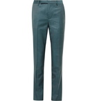 Paul Smith - Teal Soho Slim-Fit Sharkskin Wool Suit Trousers - Blue