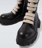Rick Owens Jumbolace Army leather combat boots