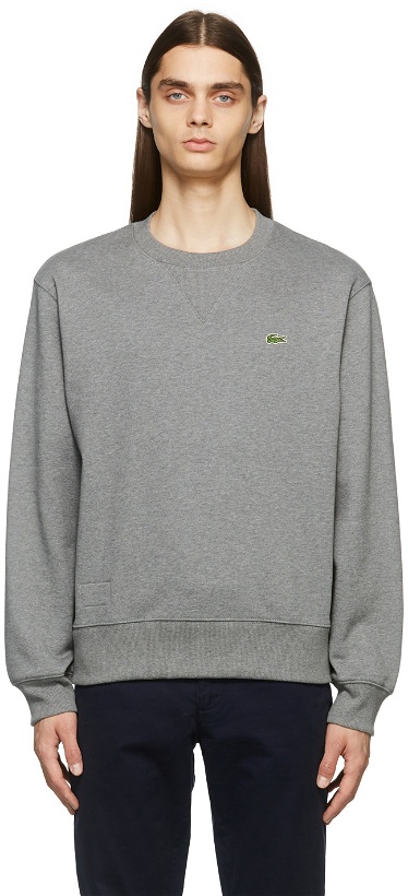 Photo: Lacoste Grey Organic Cotton Unisex Classique Sweatshirt