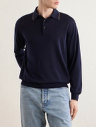 Kiton - Merino Wool Polo Shirt - Blue