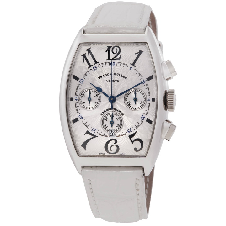 Photo: Franck Muller Cintree Curvex Chronograph Automatic Silver Dial Ladies Watch 6850 CC AT-WHT
