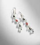 Ileana Makri 9kt gold (375/1000) and sterling silver (925) earrings with gemstones