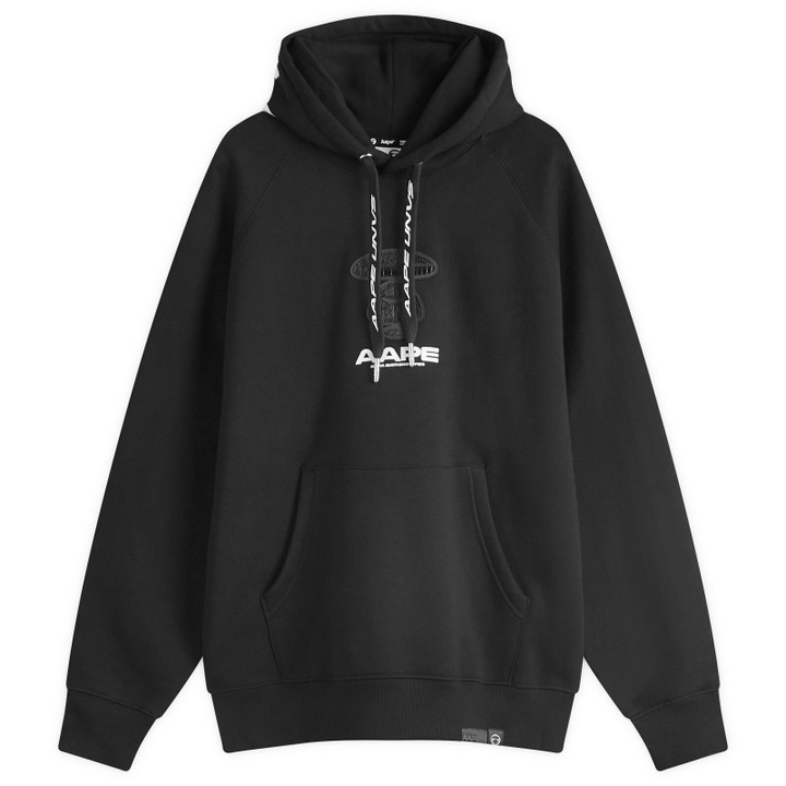 Photo: Men's AAPE Croc Chest Badge Hoody in Black