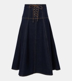 Ulla Johnson Estelle denim midi skirt