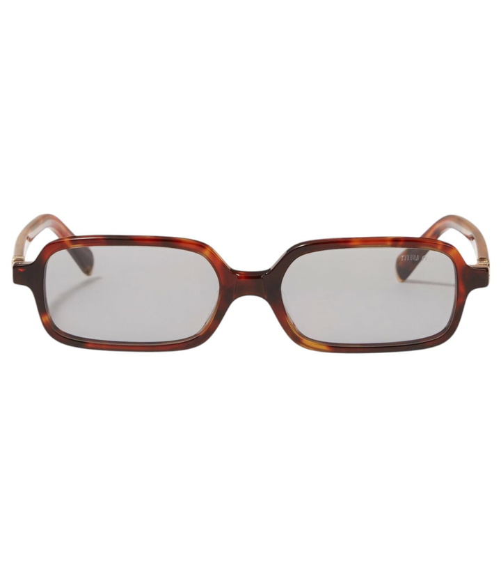 Photo: Miu Miu Logo rectangular sunglasses